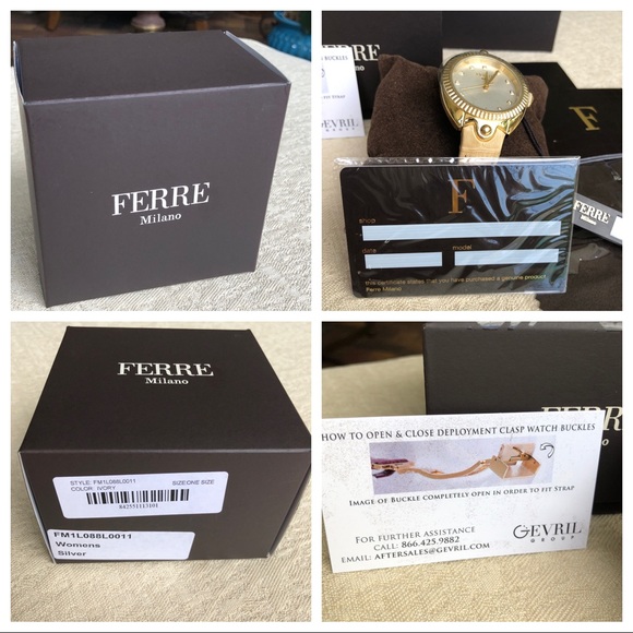 FERRE MILANO Swiss made women’s watch leather strap - Picture 7 of 16